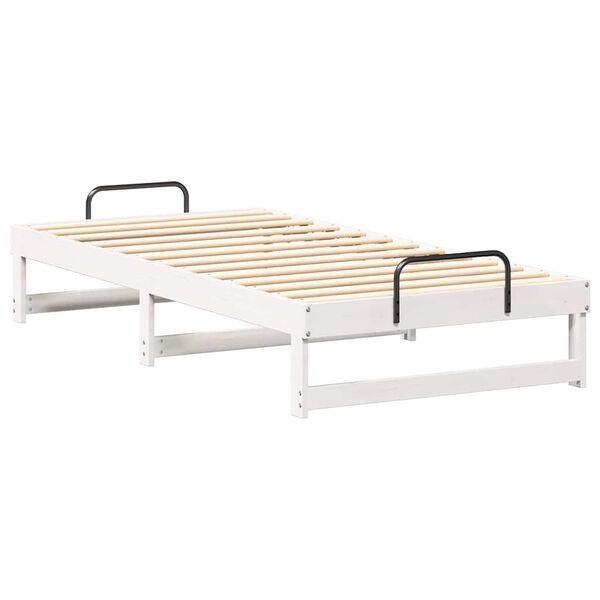 vidaXL Estrutura da Cama Branco 75 x 190 cm Madeira de Pinheiro S&oacute;lida