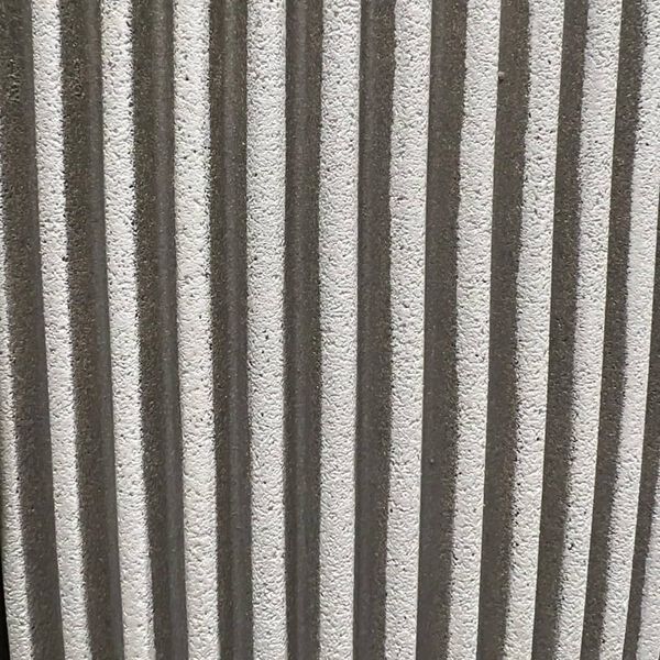 Capi Vaso elegante Groove 34x46 cm cor marfim