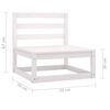 vidaXL 3 pcs conjunto lounge de jardim pinho maci&ccedil;o branco