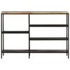 vidaXL Mesa consola 110x30x75 cm madeira mangueira áspera maciça/ferro