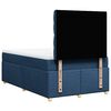 vidaXL Cama boxspring com colch&atilde;o 120x190 cm tecido azul