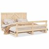 vidaXL Estrutura de cama com cabeceira 200x200 cm pinho maci&ccedil;o