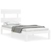 vidaXL Cama sem colch&atilde;o 90x200 cm madeira de pinho maci&ccedil;a branco