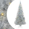 vidaXL &Aacute;rvore de Natal com 300 LEDs com suporte Prateado 240 cm PET