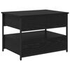 vidaXL Mesa de centro com gaveta Carvalho Preto 70 x 50 x 54.5 cm