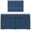 vidaXL Cama boxspring com colch&atilde;o 120x190 cm tecido azul
