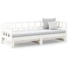 vidaXL Sof&aacute;-cama de puxar 2x(90x200) cm pinho maci&ccedil;o branco