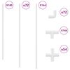 vidaXL Tubo de PVC 29 pcs Branco Mterialpp e PE