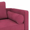 vidaXL Chaise longue com almofadões veludo vermelho tinto
