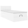 vidaXL Cama otomana com colch&atilde;o 80x200 cm couro artificial branco