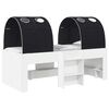 vidaXL Cama com T&uacute;nel 3 unid. Branco e Preto Derivados de Madeira