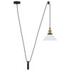 vidaXL Candeeiro suspenso regul&aacute;vel altura E27 branco brilhante &Oslash;22cm