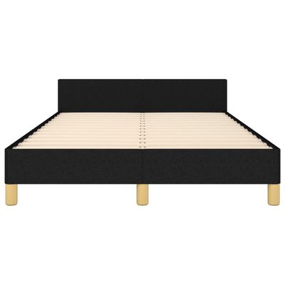 vidaXL Estrutura de cama com cabeceira 120x190 cm tecido preto