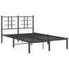 vidaXL Estrutura de cama com cabeceira 120x190 cm metal preto