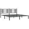 vidaXL Estrutura de cama com cabeceira 183x213 cm metal preto