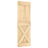vidaXL Porta Deslizante NARVIK Natural e Preto 70 x 210 cm (213,5 cm)