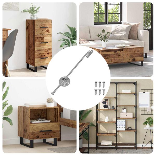 vidaXL Estribo de G&aacute;s 439 pcs Prateado Ferro