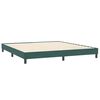 vidaXL Cama box spring c/ colch&atilde;o e LED 180x220 cm veludo verde-escuro