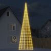 vidaXL &Aacute;rvore de Natal LED no mastro 3000 LEDs branco quente 800 cm