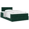 vidaXL Cama otomana com colch&atilde;o 120x190 cm veludo verde-escuro
