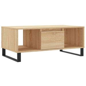 vidaXL Mesa de centro 90x50x36,5 cm derivados madeira carvalho sonoma