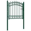 vidaXL Port&atilde;o de cerca EMMEN com pontas de a&ccedil;o 103x97 cm verde