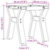 vidaXL Pernas para mesa de centro 2 pcs estrutura em Y a&ccedil;o