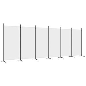 vidaXL Divis&oacute;ria/biombo com 6 pain&eacute;is 520x180 cm tecido branco