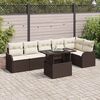 vidaXL Conjunto de Sof&aacute; de Jardim 7 pcs Castanho Rattan Sint&eacute;tico