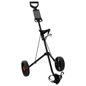 vidaXL Carrinho de Golfe Preto Ferro Dobr&aacute;vel