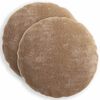 vidaXL Capa almofada 2 unid. HEERLEN Castanho &Oslash; 50 cm Tecido Chenille