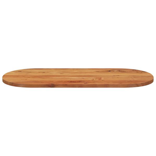 vidaXL Tampo de mesa oval 110x50x2,5 cm madeira de ac&aacute;cia maci&ccedil;a