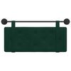 vidaXL Cabeceira Suspensa Verde Escuro 110 x 55 x 5 cm Veludo