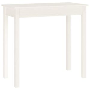 vidaXL Mesa consola 80x40x75 cm madeira de pinho maciça branco