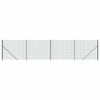 vidaXL Cerca de malha de arame com flange 1,4x10 m verde