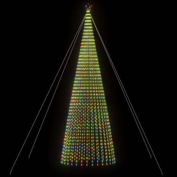 vidaXL LED &Aacute;rvore de Natal 1544 LEDs Colorido 500 cm