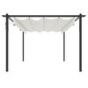 vidaXL Gazebo de jardim com telhado retr&aacute;til 4x3 m cor creme