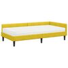 vidaXL Estrutura de Cama de Canto com Colch&atilde;o 2 pcs Amarelo Veludo
