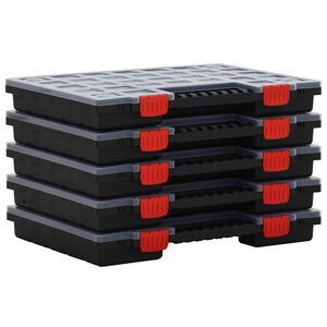 vidaXL Caixas de arruma&ccedil;&atilde;o 5 pcs polipropileno 40x30x5 cm