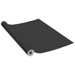 vidaXL Autocolante para m&oacute;veis 500x90 cm PVC preto