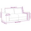 vidaXL Sof&aacute; de 2 lugares cinza claro 180x78x84 cm Tecido