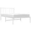 vidaXL Estrutura de cama com cabeceira 80x200 cm metal branco