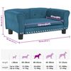 vidaXL Cama para cães 70x45x30 cm veludo azul
