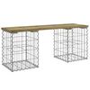 vidaXL Banco de jardim c/ design gabi&atilde;o 103x31x42 cm pinho impregnado