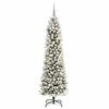 vidaXL &Aacute;rvore de Natal Artificial Branco 210 cm PVC, Metal e Pl&aacute;stico