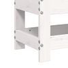 vidaXL Apoio de p&eacute;s para jardim 62x30x32 cm pinho maci&ccedil;o branco