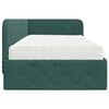 vidaXL Estrutura de Cama de Canto Verde Escuro 90 x 200 cm Veludo