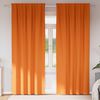 vidaXL Cortinas Blackout com Argolas 2 pcs Laranja Brilhante