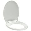 vidaXL Tampo de sanita com fecho suave oval branco