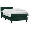 vidaXL Cama com molas/colch&atilde;o verde-escuro 90x210 cm veludo